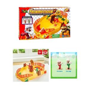 EPOCH Super Mario Fire Mario Stadium w/ Mario & Luigi Collectible Action Figures